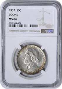 1937 p boone commemorative silver half ngc ms64