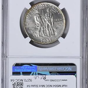 1937 P Boone Commemorative Silver Half NGC MS64