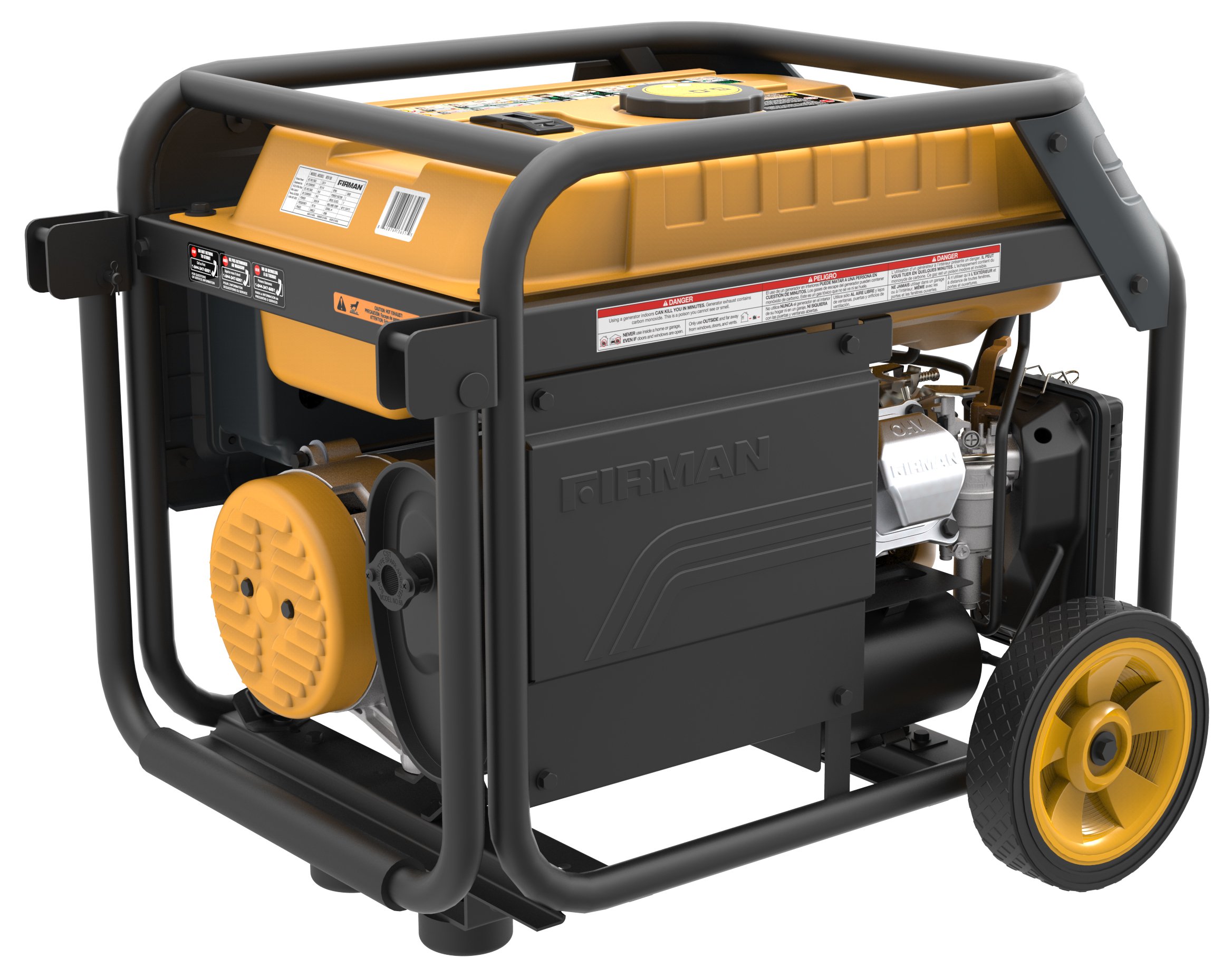 Firman Hybrid Series H03651 3650/4550 Watt Dual Fuel Generator, Yellow