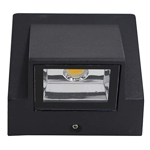 BRILLRAYDO 3W LED Outdoor Exterior Wall Step Down Light Fixture Lamp Black Finish Warm White