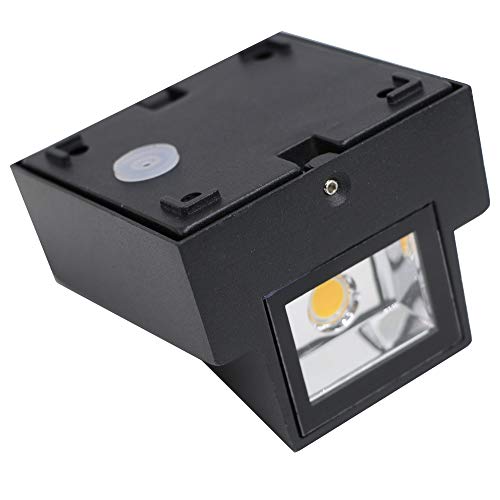 BRILLRAYDO 3W LED Outdoor Exterior Wall Step Down Light Fixture Lamp Black Finish Warm White