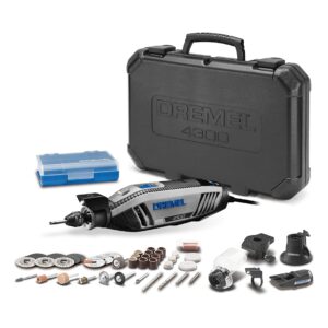 dremel 4300-5/40 high performance rotary tool kit with led light- 5 attachments & 40 accessories- engraver, sander, and polisher- perfect for grinding, cutting, wood carving and engraving , 9" long
