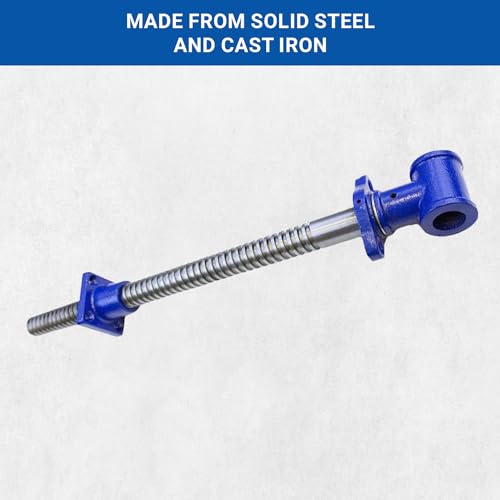 Yost Vises Y18SS Vise Screw | 18 Inch DIY Vise Tool | Solid Steel Main Screw with a Cast Iron Body Construction, Blue Metallic