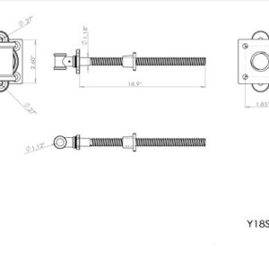 Yost Vises Y18SS Vise Screw | 18 Inch DIY Vise Tool | Solid Steel Main Screw with a Cast Iron Body Construction, Blue Metallic