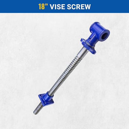 Yost Vises Y18SS Vise Screw | 18 Inch DIY Vise Tool | Solid Steel Main Screw with a Cast Iron Body Construction, Blue Metallic