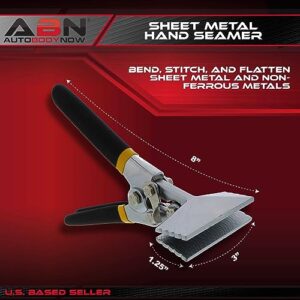 ABN Hand Seamers Sheet Metal Tool - 3 Inch Straight Metal Bending Pliers for Roofing, Siding, HVAC, and More