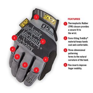 Mechanix Wear: Specialty 0.5mm High-Dexterity Work Gloves (Large, Black/Grey)