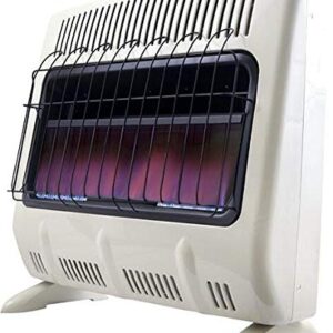 Mr. Heater 30,000 BTU Vent Free Blue Flame Natural Gas Heater (1000 sq.ft. Range) with Blower Fan Kit