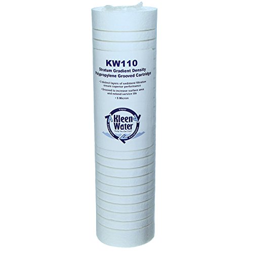 KleenWater Brand KW110 Water Filters, 5 Micron Dirt Rust and Sediment Filtration, Compatible With Aqua-Pure AP110, Set of 12