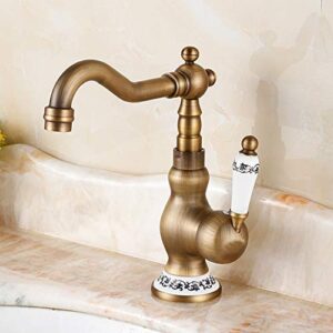 Lightinthebox Antique Bar/Prep Deck Mounted Rotatable with Ceramic Valve Single Handle One Hole for Antique Brass Kitchen Faucet