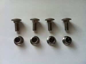 4 pack - stainless steel replacement nuts/bolts for 712-04063 / 710-0451