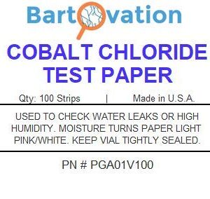 Cobalt Chloride Test Paper [Vial of 100 Strips] for Water, Moisture and Humidity Detection