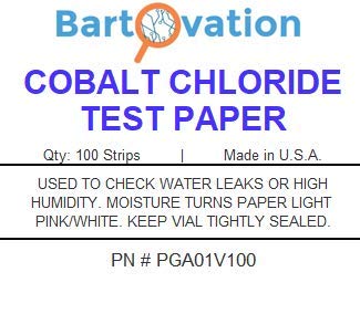 Cobalt Chloride Test Paper [Vial of 100 Strips] for Water, Moisture and Humidity Detection