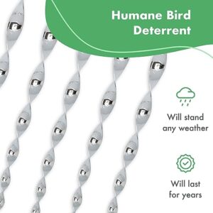 Bird BLINDER Bird Deterrent - Bird Reflective Repellent Outdoor Devices - Bird Scare Devices - Window Reflector Deterrents - Wind Twisting Bird Scare Rods - Holographic Devices (12 inch, Set of 5)