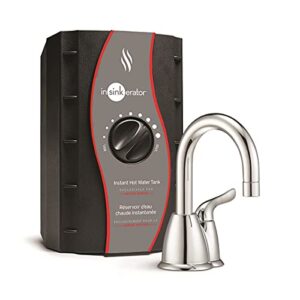 insinkerator hot150 instant hot water dispenser system - faucet & tank, chrome, h-hot150c-ss