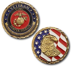 armed forces depot usmc u.s. marine corps veteran challenge coin