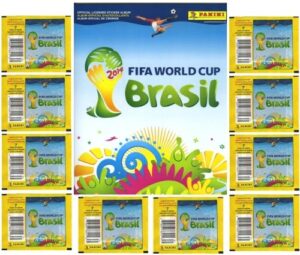 2014 panini stickers fifa world cup brazil special collectors package! features 10 factory sealed packs plus 72 page world cup sticker album! includes total of 80 brand new stickers!