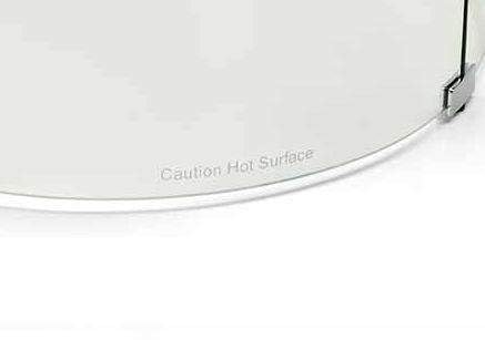 HPC Fire Round Fire Pit Glass Wind Guard (WG38-RD), 38-Inch