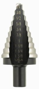 irwin tools unibit #5 1/4-inch to 1-3/8-inch step-drill bit, 1/2- by irwin 10235 ..#from-by#_partzforce_62231816880624