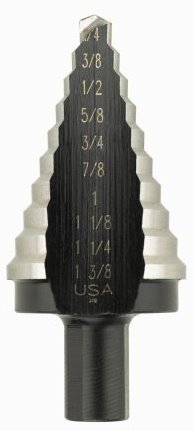 Irwin Tools Unibit #5 1/4-Inch to 1-3/8-Inch Step-Drill Bit, 1/2- by IRWIN 10235 ..#from-by#_partzforce_62231816880624