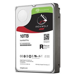 Seagate IronWolf Pro 10Tb NAS Internal Hard Drive HDD – 3.5 Inch Sata 6GB/S 7200 RPM 256MB Cache for Raid Network Attached Storage, Data Recovery Rescue Service (ST10000NE0004)