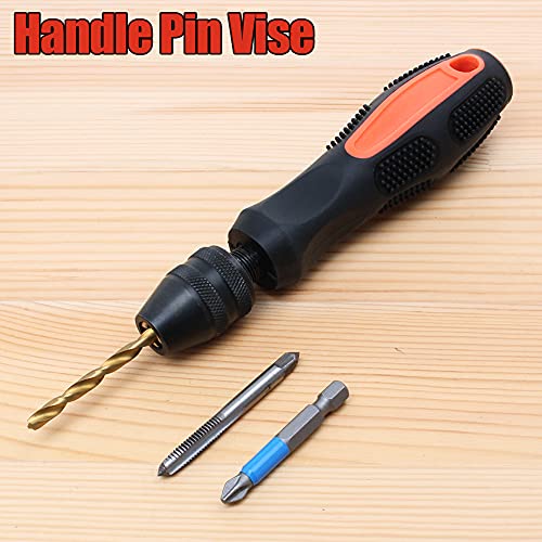 AUTOTOOLHOME Adjustable Pin Vise Hand Drill Chuck Capacity 0-5/16" Model Hobby Tool fit Drill Bit Screwdriver Bits