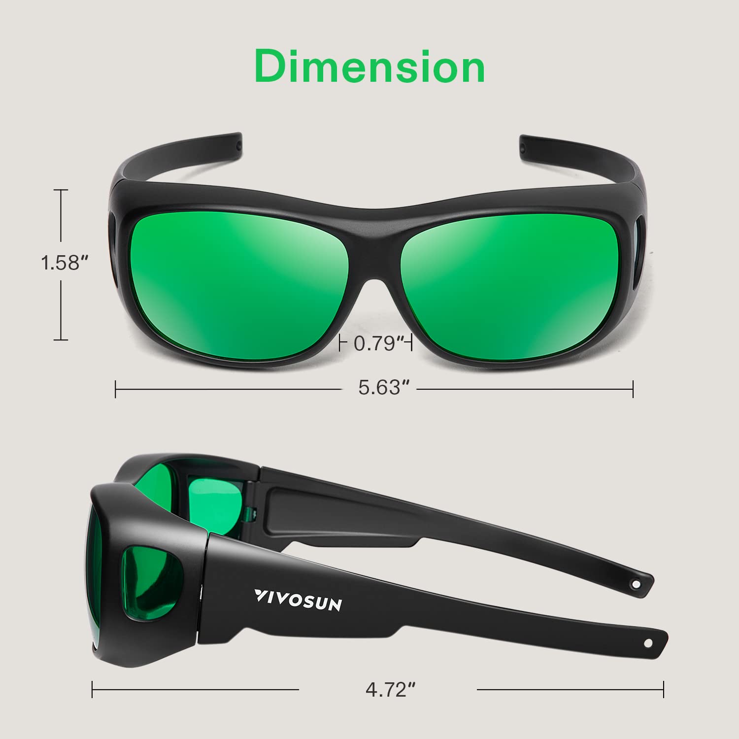 VIVOSUN Indoor Hydroponics LED Grow Room Glasses with Glasses Case