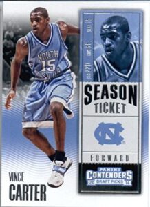 2016-17 panini contenders draft picks #41 vince carter north carolina tar heels basketball card-mint