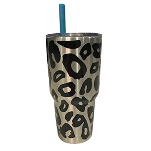 Cheetah Animal Print Decal for YETI Rambler Tumbler 20 oz 30 oz Sticker RTIC Ozark Boss