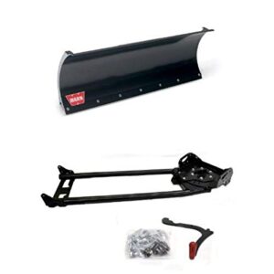 warn 78950 provantage 50" straight plow blade and warn 78100 provantage plow base/push tube assembly bundle