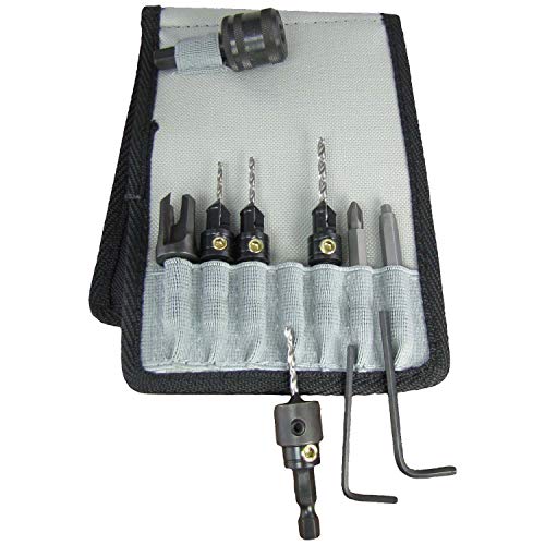 Snappy Tools Deluxe Countersink Set in Belt Clip Pouch #48010