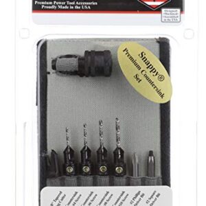 Snappy Tools Deluxe Countersink Set in Belt Clip Pouch #48010