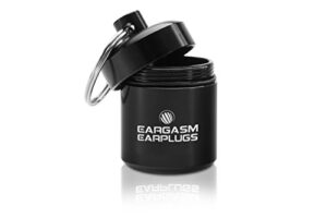 eargasm earplugs carrying case great for earplugs and pills - black