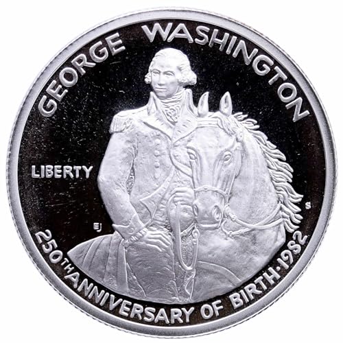 1982 S US Commemorative Proof Silver Half Dollar George Washington 50C OGP US Mint (1/2) Proof DCAM US Mint