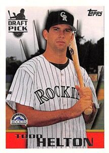 todd helton baseball card (colorado rockies) 1996 topps #13 draft picks rookie