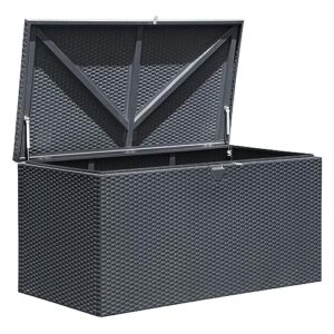 arrow 4' x 2' x 2' spacemaker anthracite 134 gallon hot-dipped galvanized steel storage deck box