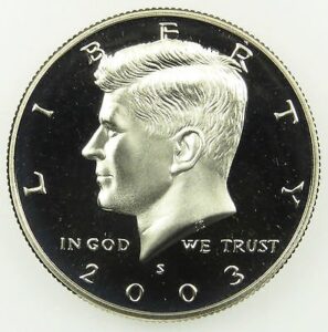 2003 s gem proof kennedy half dollar us coin half dollar uncirculated us mint