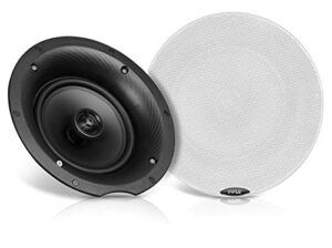 pyle 5.25” pair bluetooth universal flush mount in-wall in-ceiling 2-way speaker system dual polypropylene cone & polymer tweeter stereo sound 240 watts (pdicbt57),black