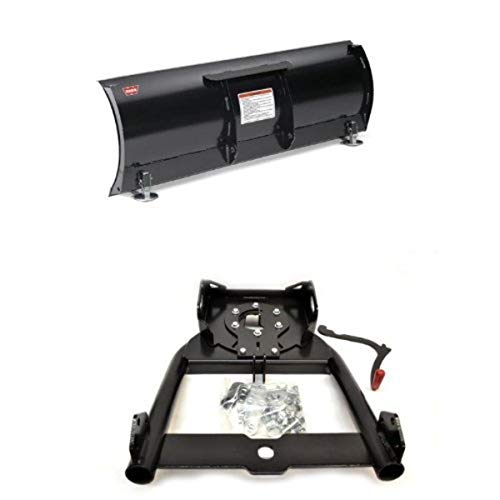 WARN 78960 ProVantage 60" Straight Plow Blade and WARN 92100 ProVantage Plow Base/Push Tube Assembly Bundle