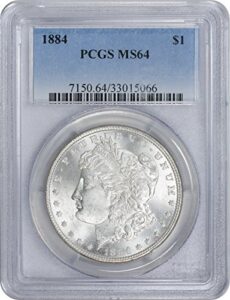 1884-p morgan silver dollar, ms64, pcgs