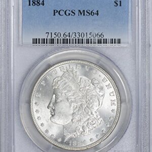 1884-P Morgan Silver Dollar, MS64, PCGS