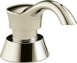 delta faucet pilar kitchen soap dispenser for kitchen sinks, polished nickel rp50781pn