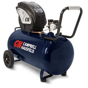 air compressor, portable, horizontal, 20 gallon, oil-free, 4 cfm @ 90 psi, 150 psi (campbell hausfeld dc200000),blue