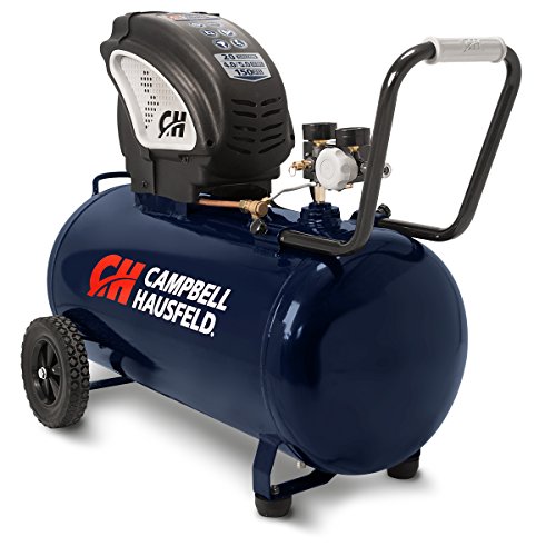 Air Compressor, Portable, Horizontal, 20 Gallon, Oil-Free, 4 CFM @ 90 PSI, 150 PSI (Campbell Hausfeld DC200000),Blue