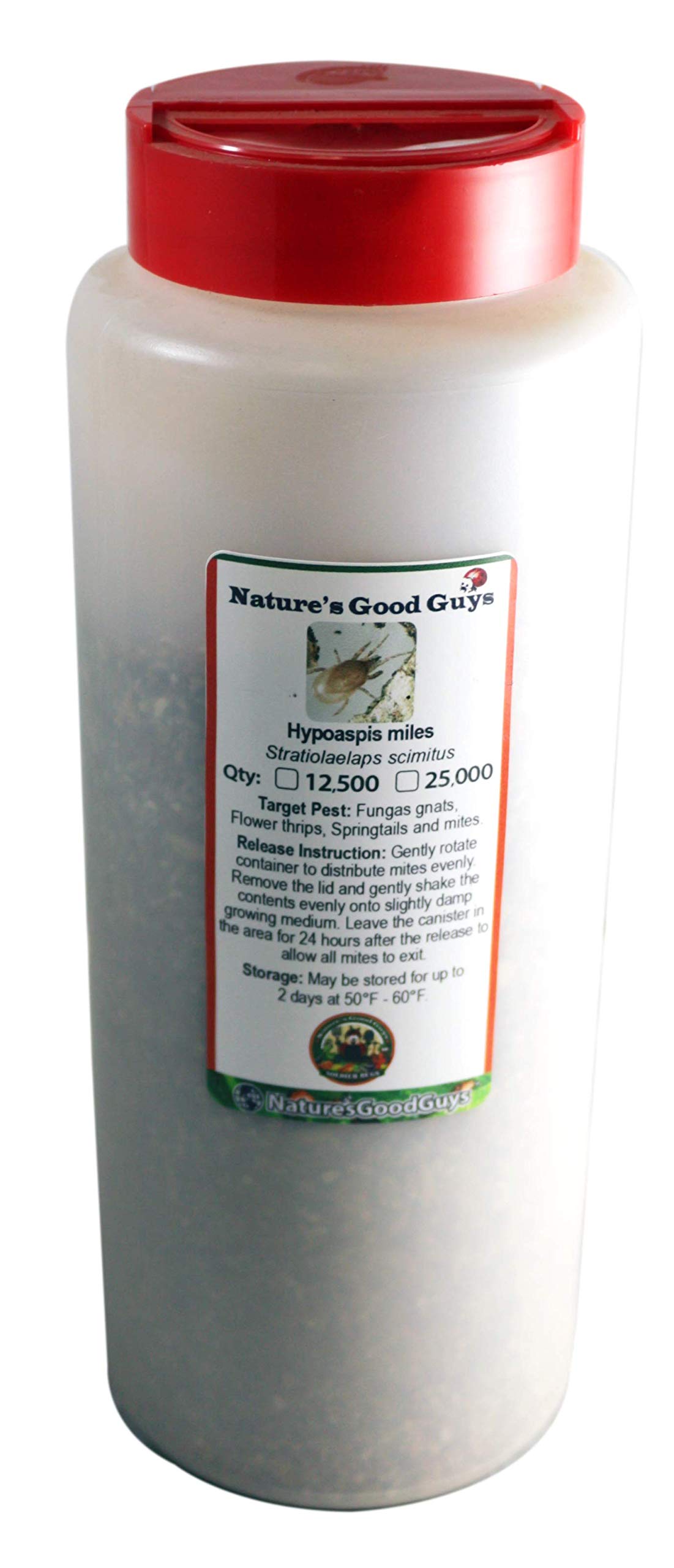 NaturesGoodGuys 25,000 Live Hypoaspis Miles (Predatory Mites) - Guaranteed Live Delivery!