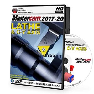 mastercam 2017-2020 lathe & c-y axis video tutorial hd dvd