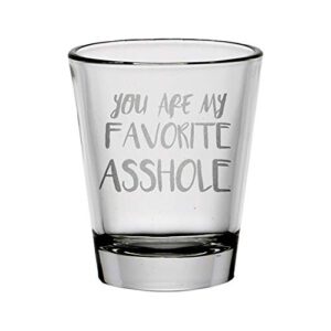 you are my favorite asshole shot glass (clear)