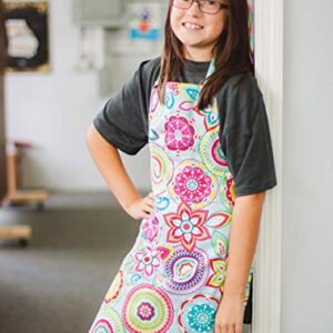 Sara Sews Handmade Colorful Aqua Baking Art Craft Apron Gift for Tween Girl