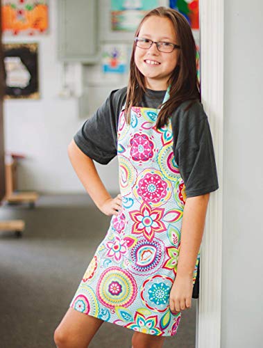 Sara Sews Handmade Colorful Aqua Baking Art Craft Apron Gift for Tween Girl