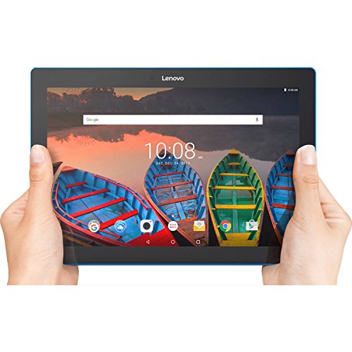 Lenovo Tab 10 Tablet, 10.1" HD Touchscreen, Qualcomm Quad-core Processor 1.30GHz, 1GB Memory, 16GB Storage, Wifi, Bluetooth, Webcam, Up to 10 hours battery life, Android 6.0 OS